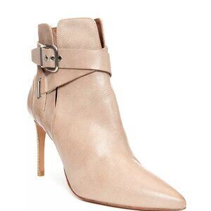 Donald J Pliner Polina leather stiletto bootie 7.5 Nude